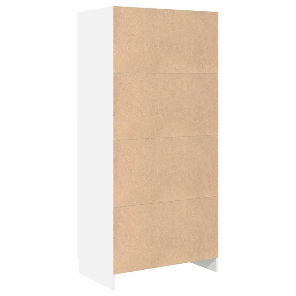 White Wardrobe Cabinet Storage Cupboard Clothing Organizer Bedroom Furniture