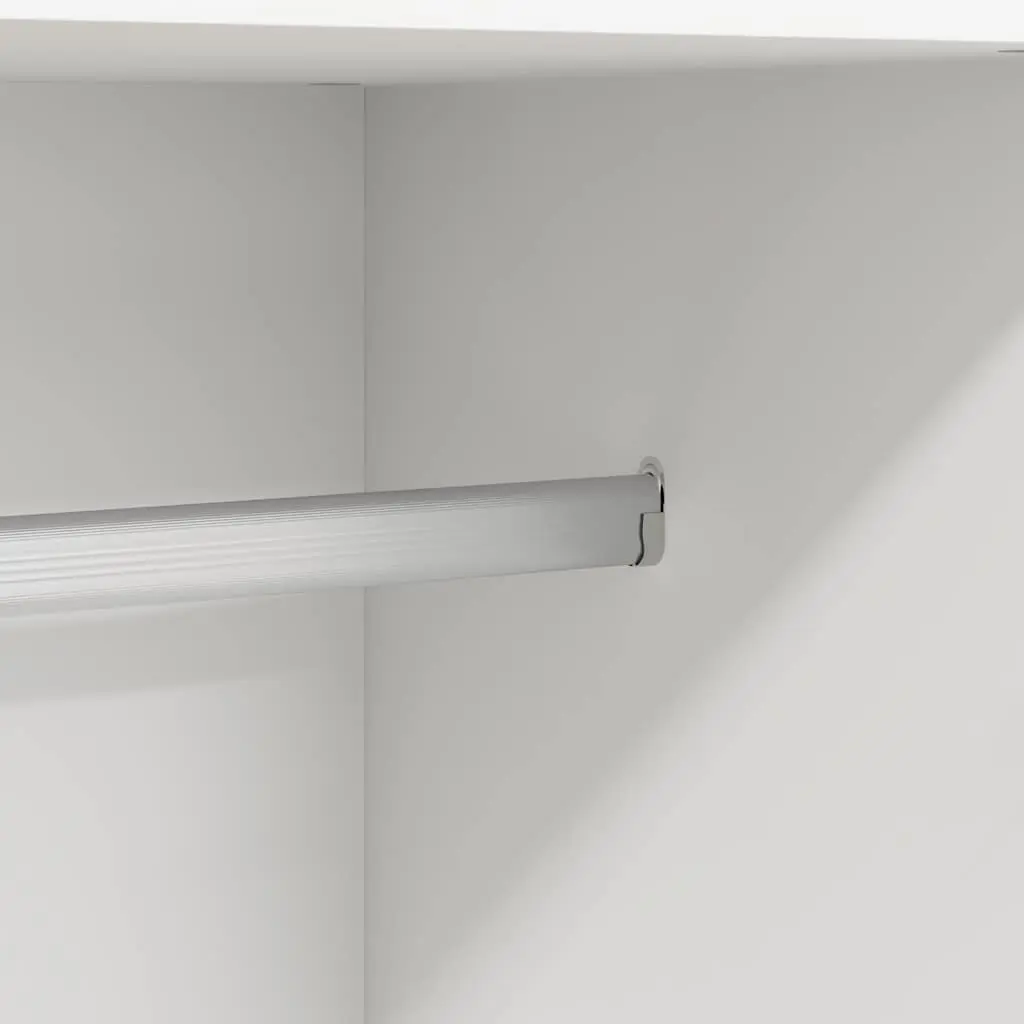 White Wardrobe Cabinet Storage Cupboard Clothing Organizer Bedroom Furniture