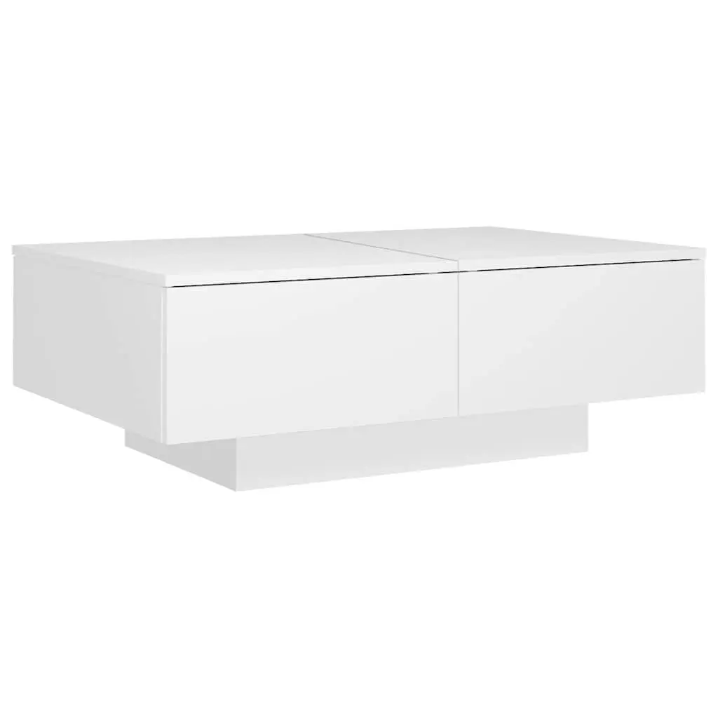 Coffee Table White Accent Living Room Furniture Engineered Wood 90x60x31cm