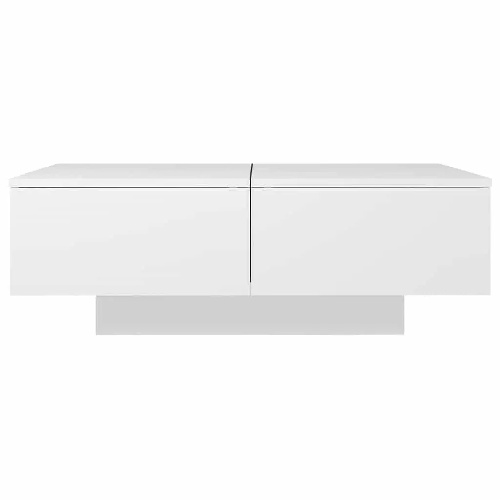 Coffee Table White Accent Living Room Furniture Engineered Wood 90x60x31cm