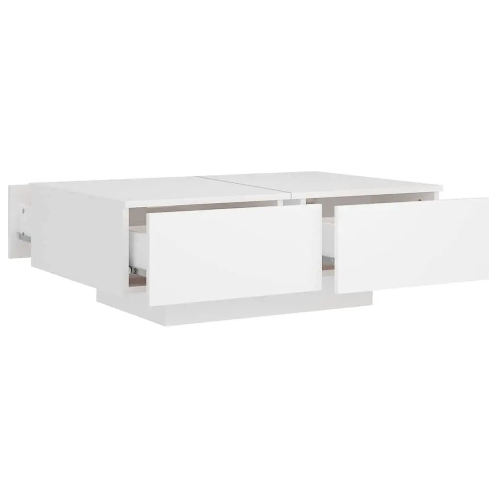Coffee Table White Accent Living Room Furniture Engineered Wood 90x60x31cm
