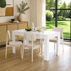 Modern White Dining Table for Cozy Gatherings