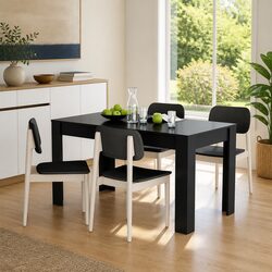 Modern Black Dining Table for Kitchen and Dining Room