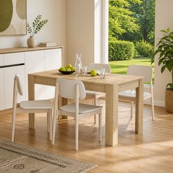 Sonoma Oak Brown Dining Table in Engineered Wood