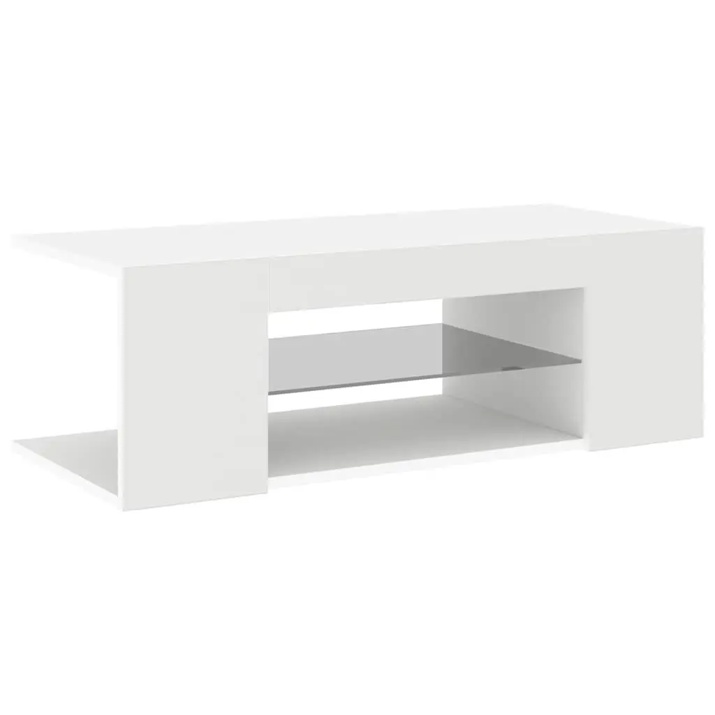 White TV Cabinet with RGB LED Lights