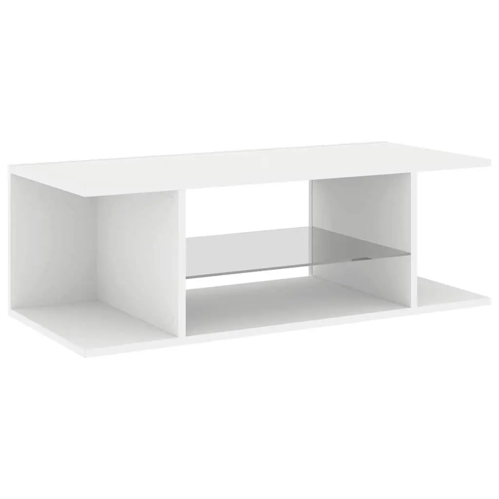White TV Cabinet with RGB LED Lights
