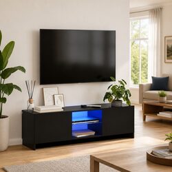 Modern LED Light TV Cabinet with Storage Unit