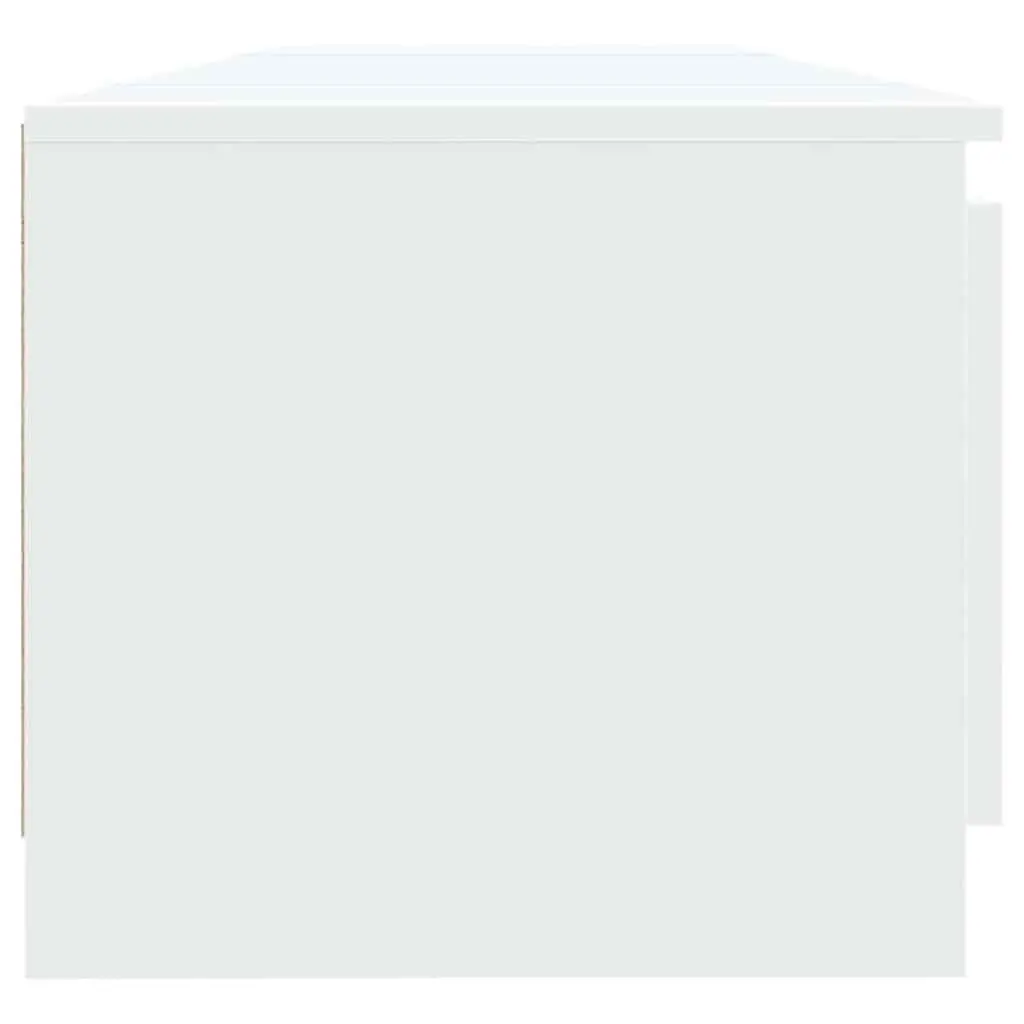 White TV Cabinet with LED Lighting 140x40x36cm