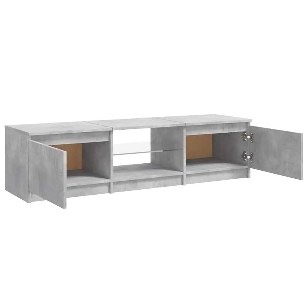 Grey TV Cabinet with LED Lighting