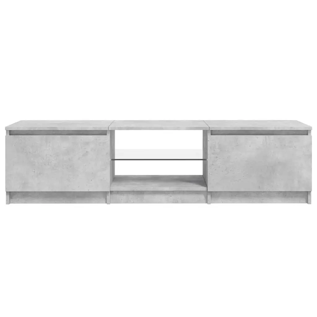 Grey TV Cabinet with LED Lighting