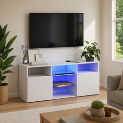 LED Light TV Cabinet for Stylish Living Rooms 120x30x50cm