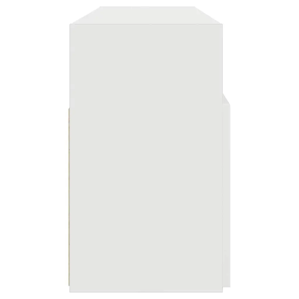 TV Cabinet LED Lights White 120x30x50cm Media Storage Unit