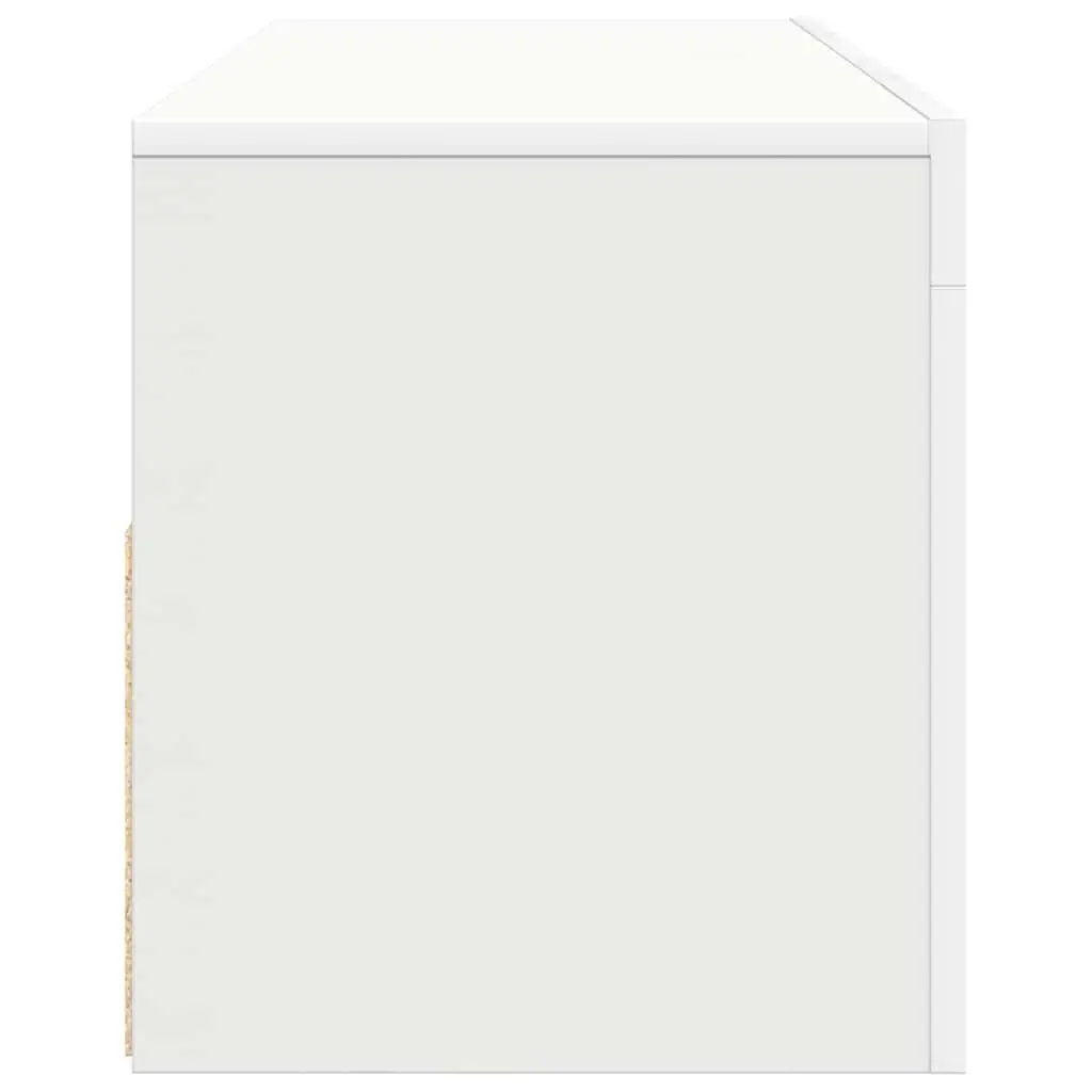TV Cabinet Modern White 120x35x40cm Storage Unit with RGB LED Lights