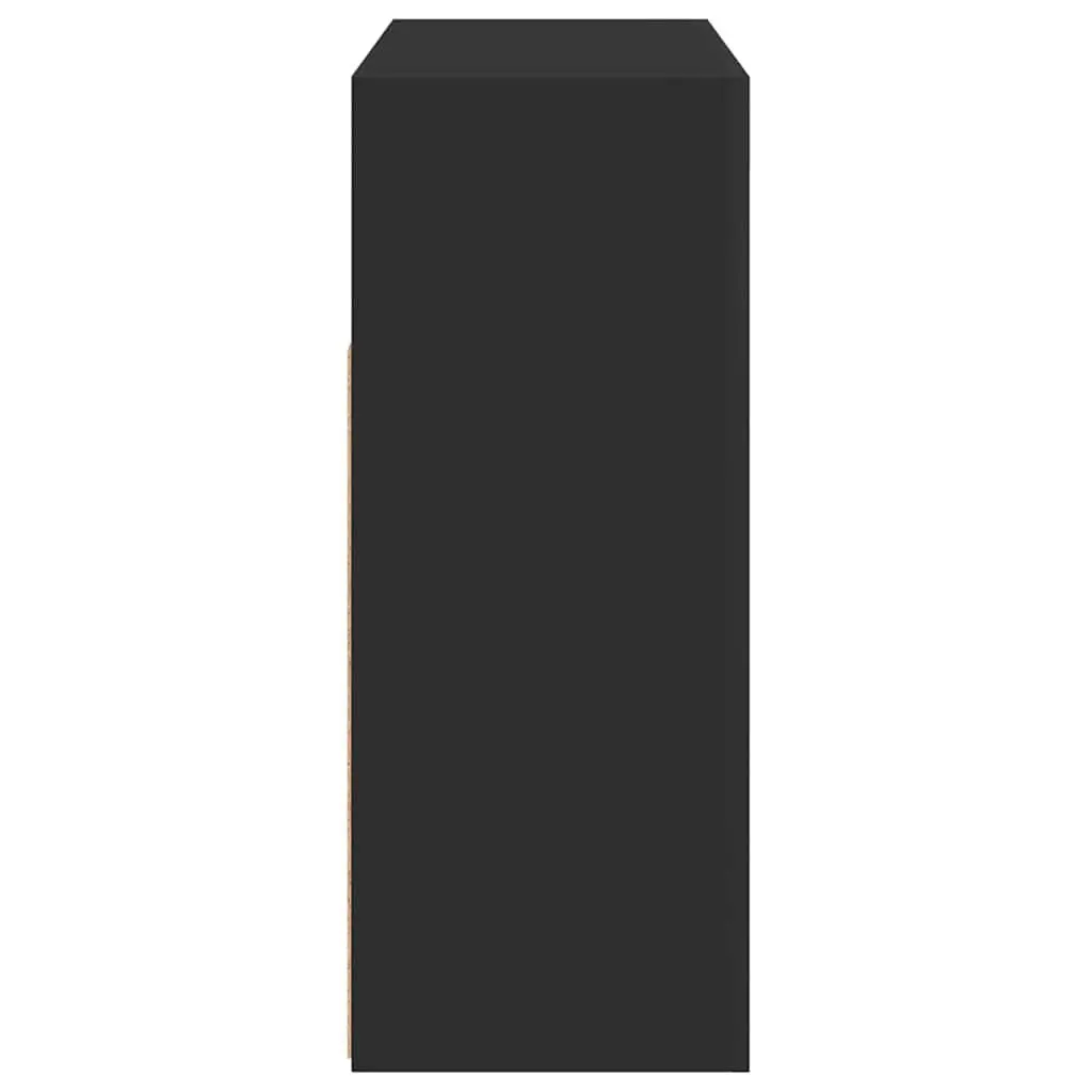 Storage Sideboard with RGB LED Lights in Black 115.5x30x75 cm