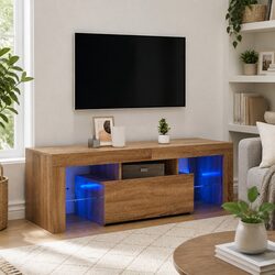 Sonoma Oak TV Cabinet with RGB LED Lighting 120x35x40cm