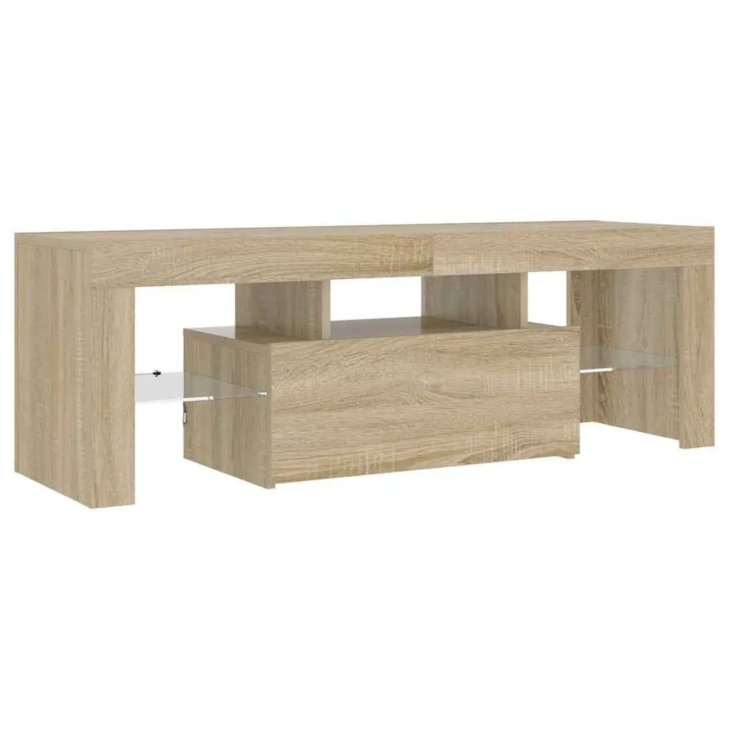 TV Cabinet Sonoma Oak 120x35x40cm Engineered Wood with RGB LED Lights