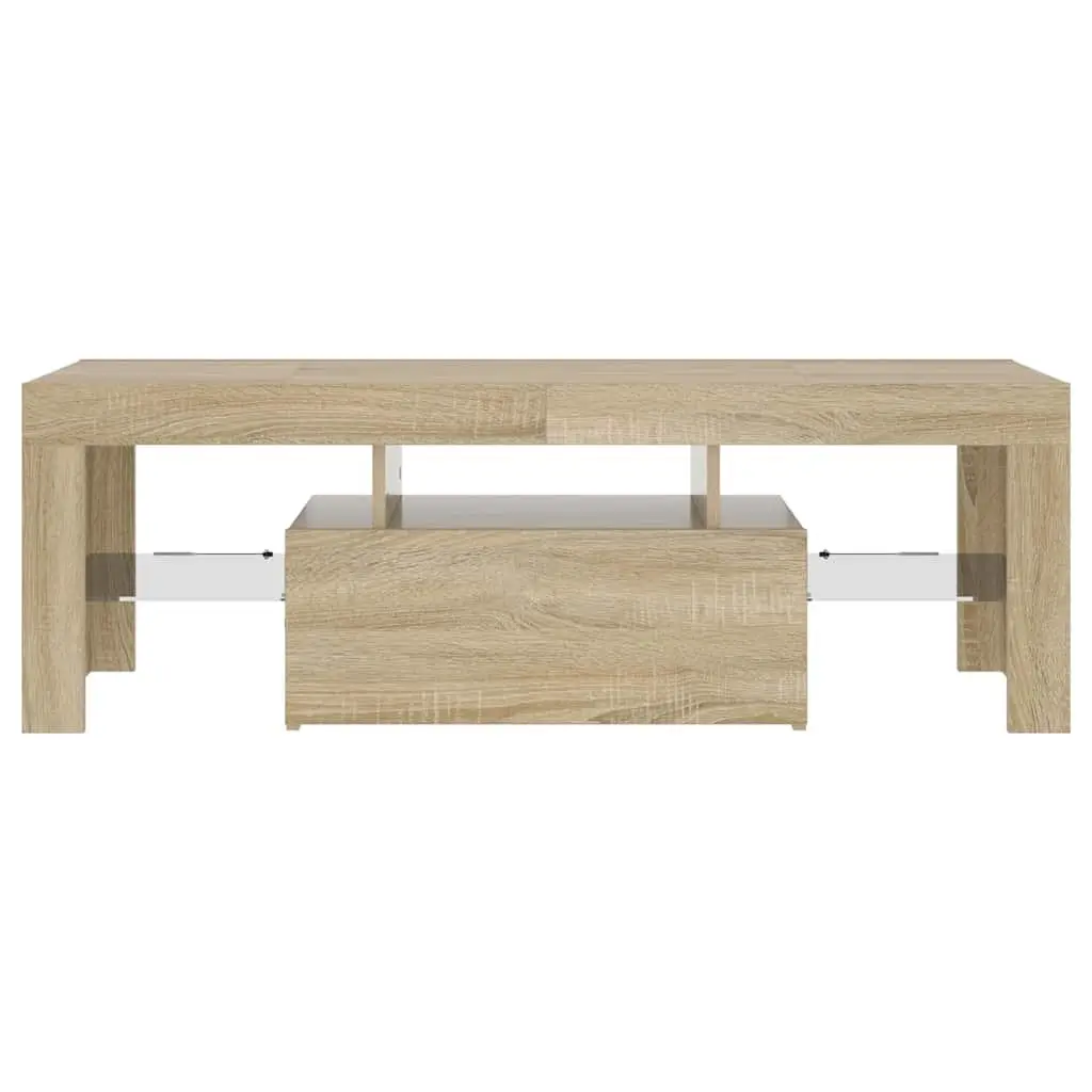 TV Cabinet Sonoma Oak 120x35x40cm Engineered Wood with RGB LED Lights