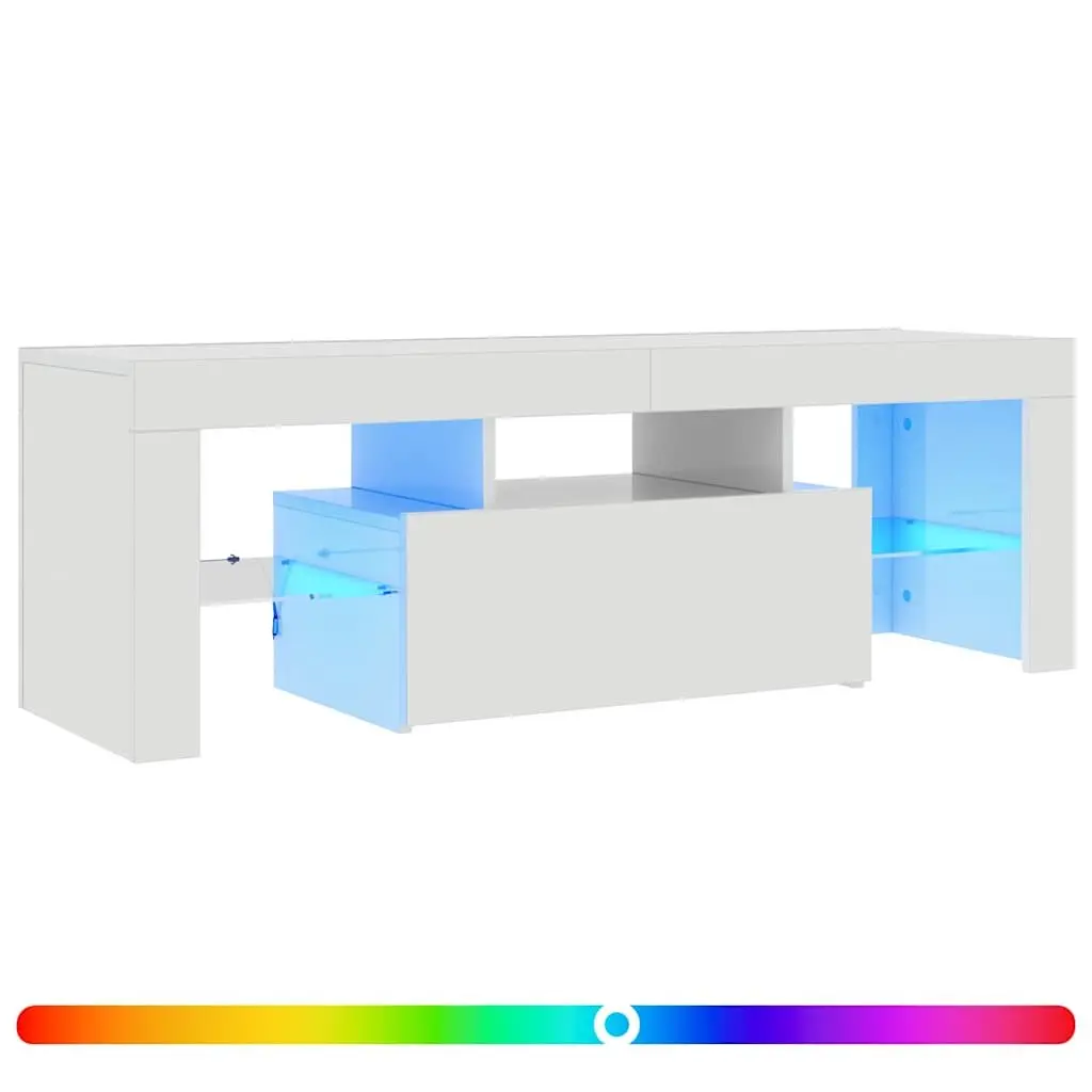 White High Gloss TV Cabinet with LED Lights