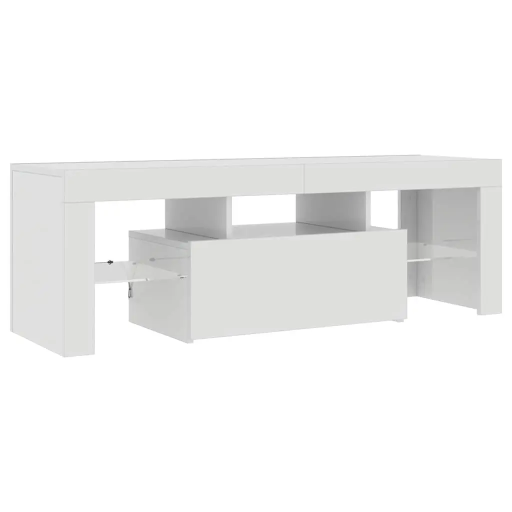 White High Gloss TV Cabinet with LED Lights