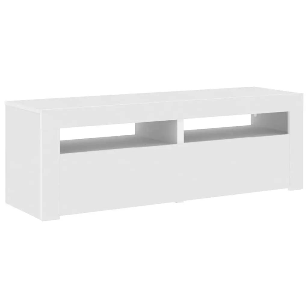 White TV Cabinet with LED Lighting