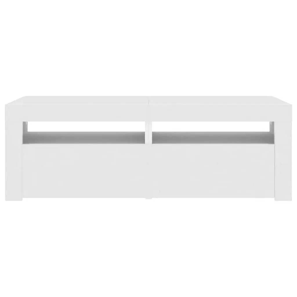 White TV Cabinet with LED Lighting