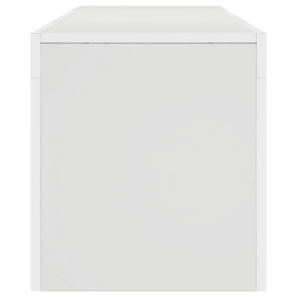 TV Cabinet Modern RGB LED Lights White 140cm Engineered Wood
