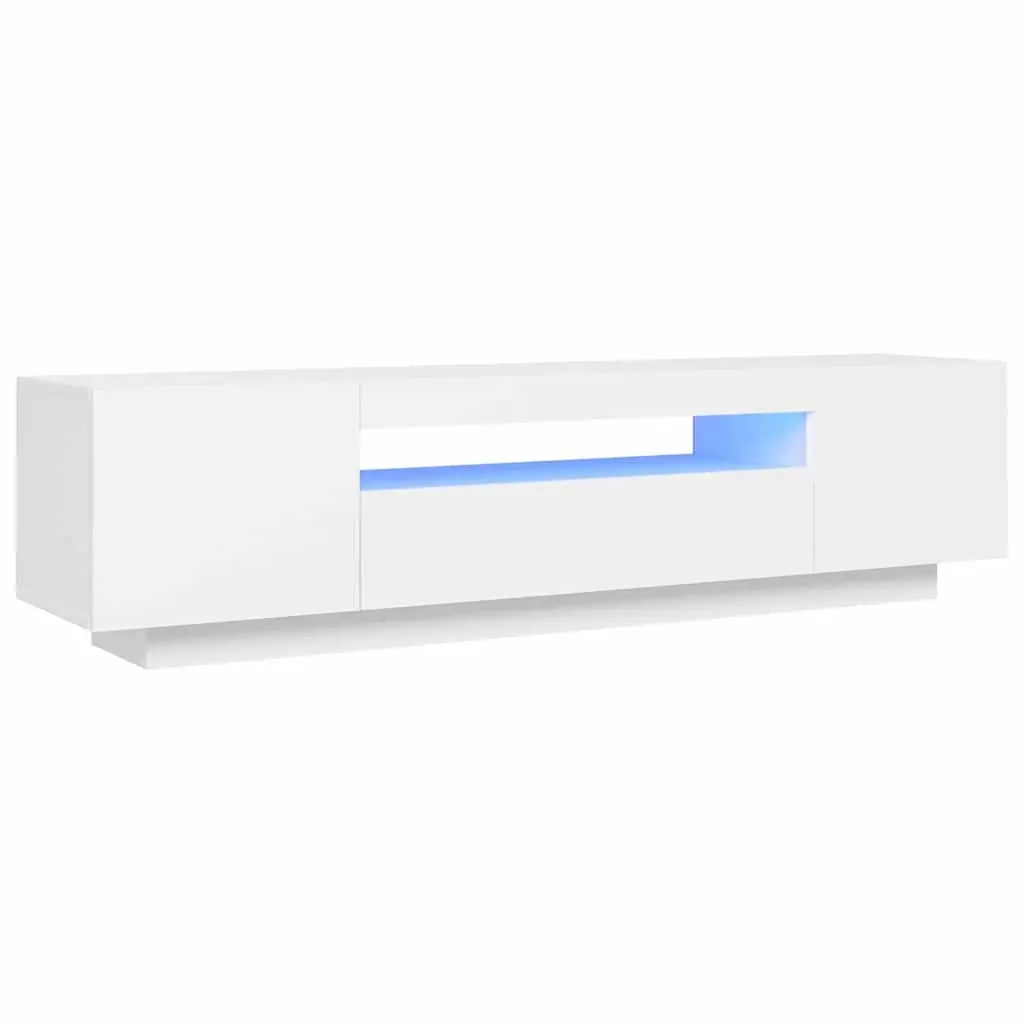 White Floating TV Cabinet with LED Lighting