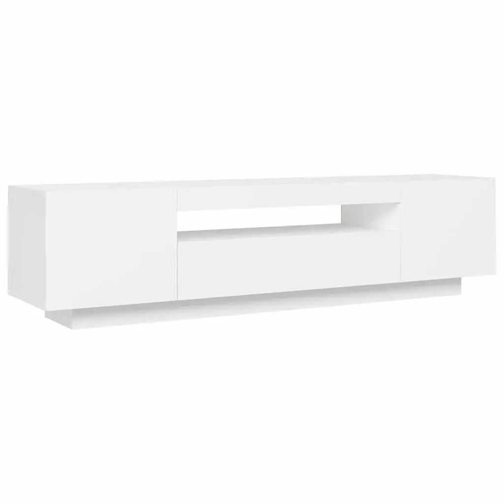 White Floating TV Cabinet with LED Lighting