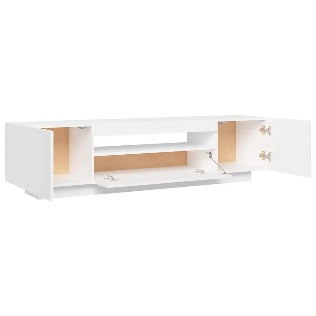 White Floating TV Cabinet with LED Lighting