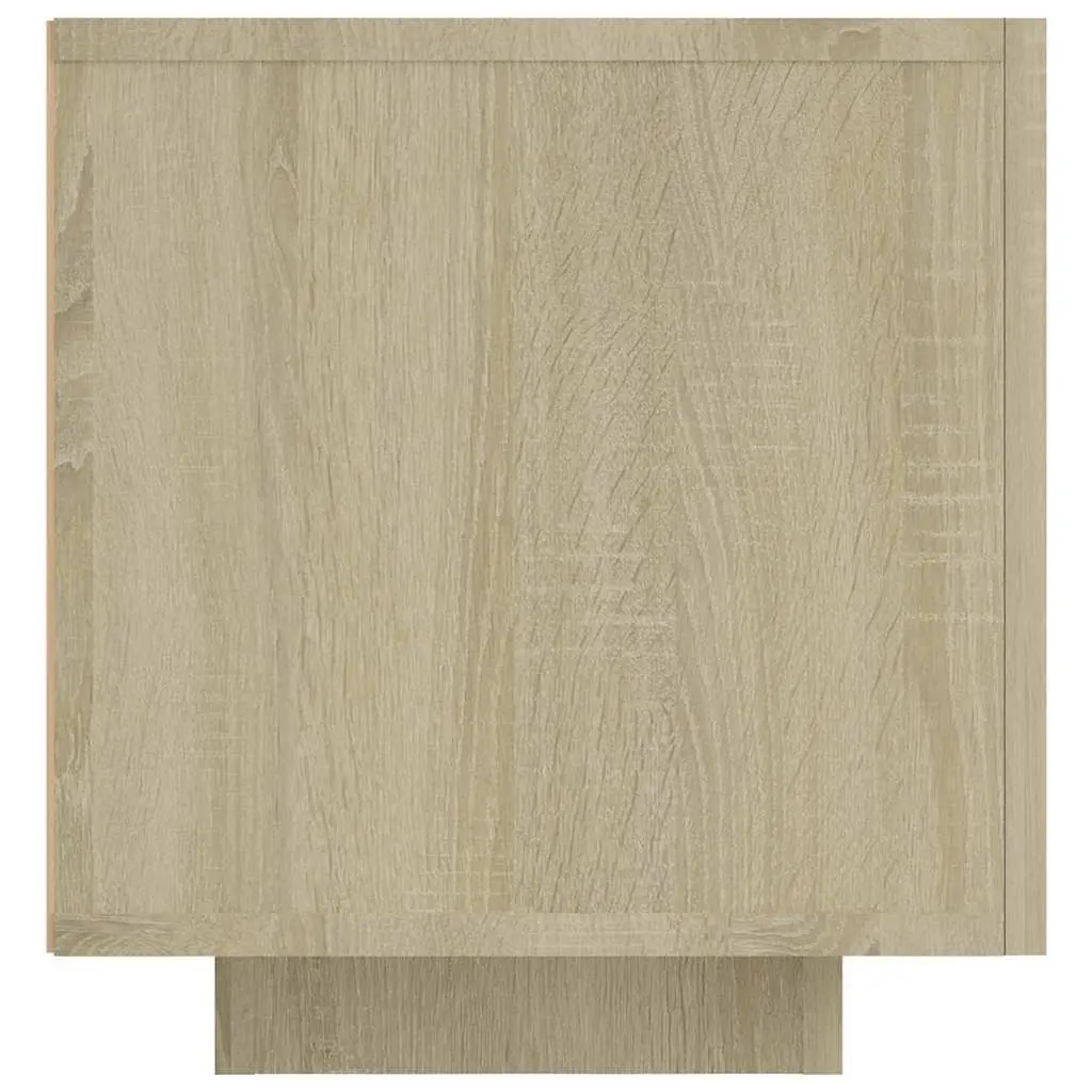 Brown Sonoma Oak TV Cabinet with LED Lights