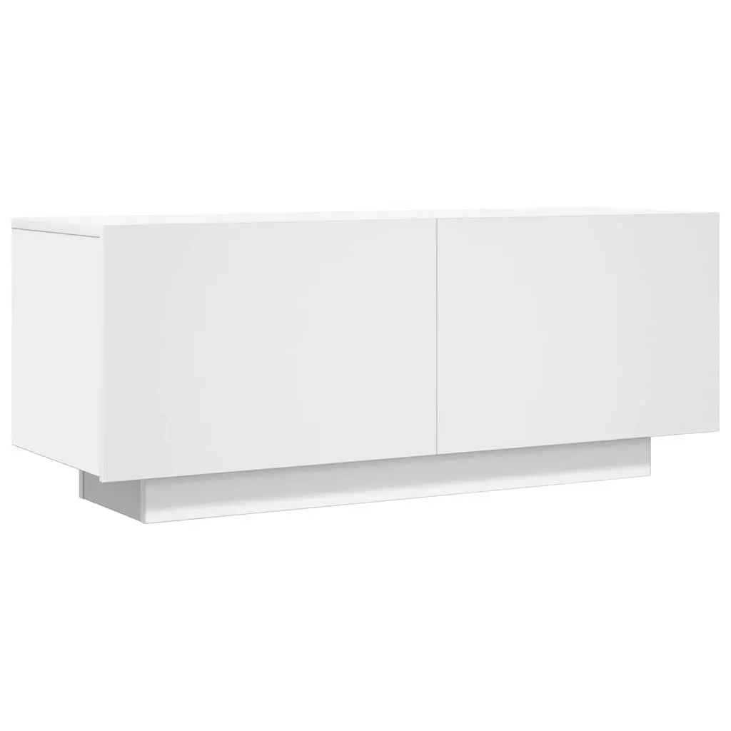 White TV Cabinet with Storage 100x35x40 cm