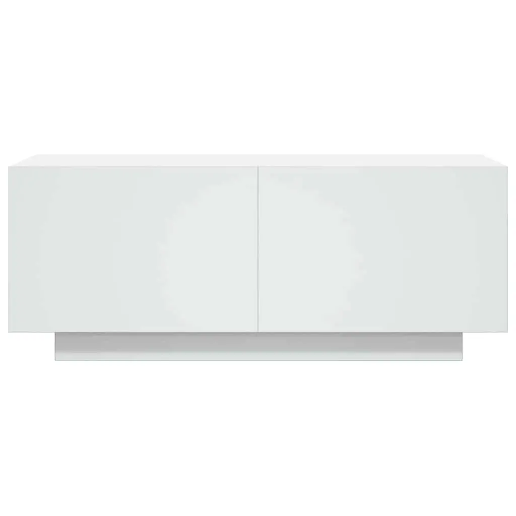 White TV Cabinet with Storage 100x35x40 cm