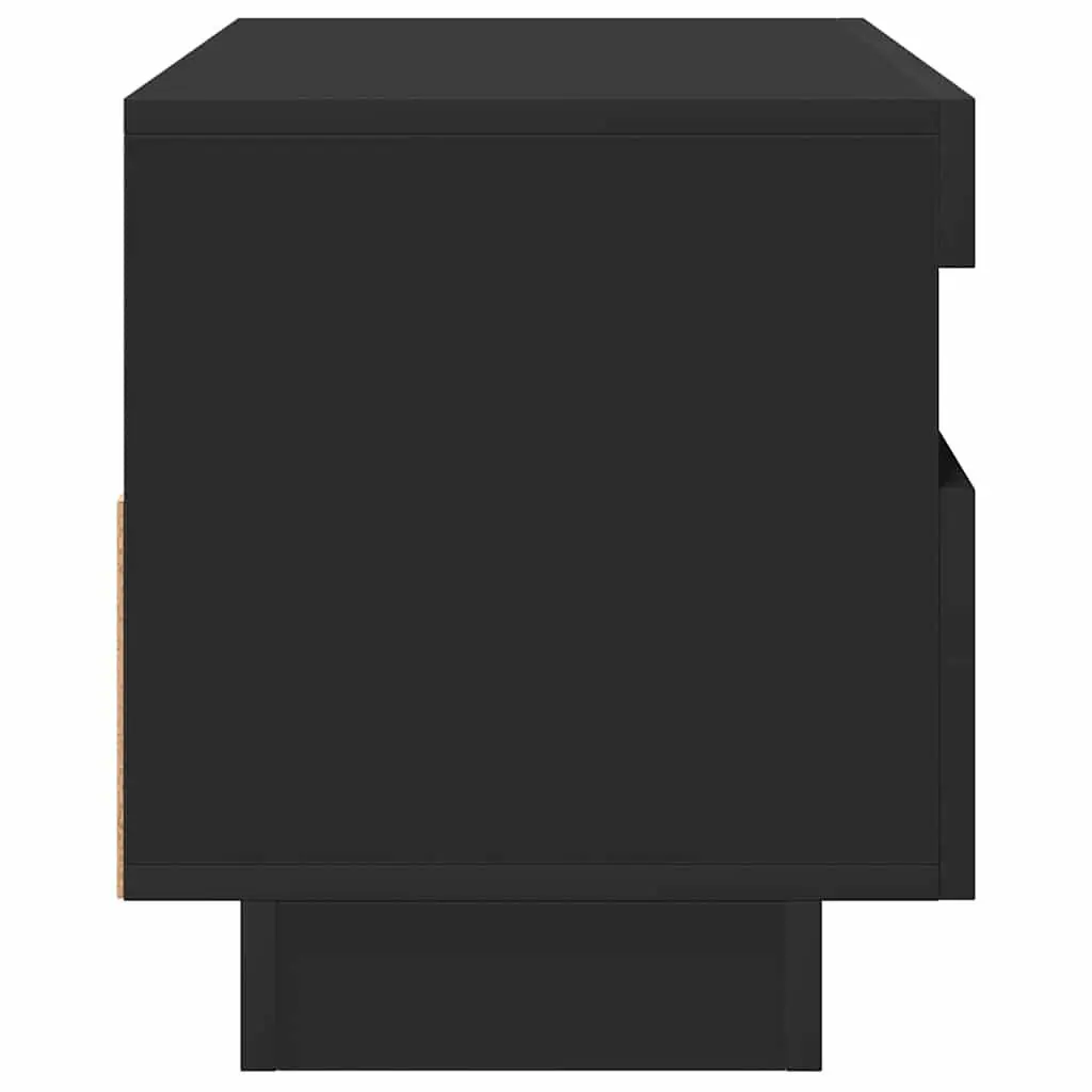 TV Cabinet Black Media Stand 80x35x40cm RGB LED Lights