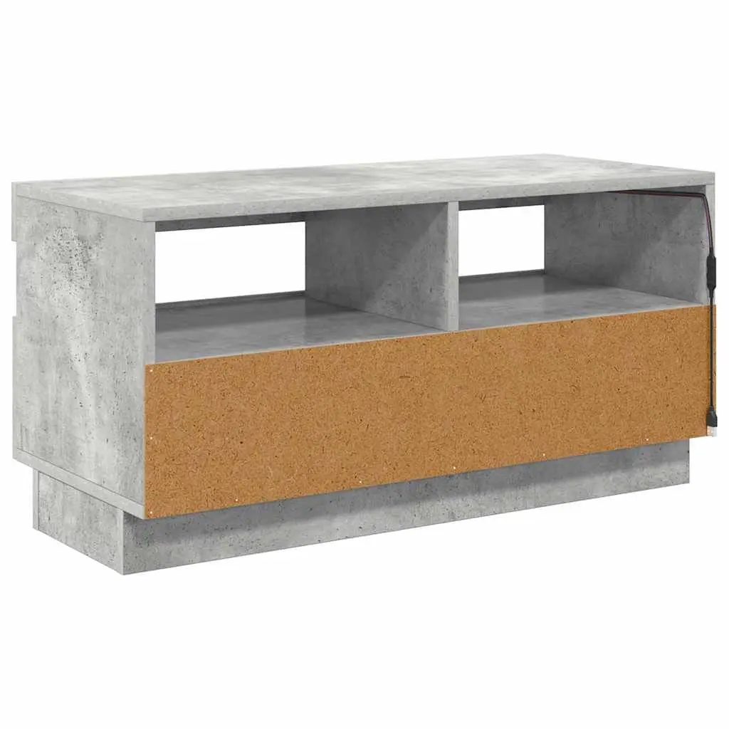 Grey Concrete TV Cabinet with RGB LED Lights