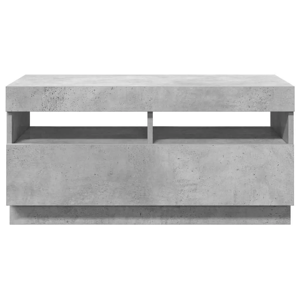 Grey Concrete TV Cabinet with RGB LED Lights