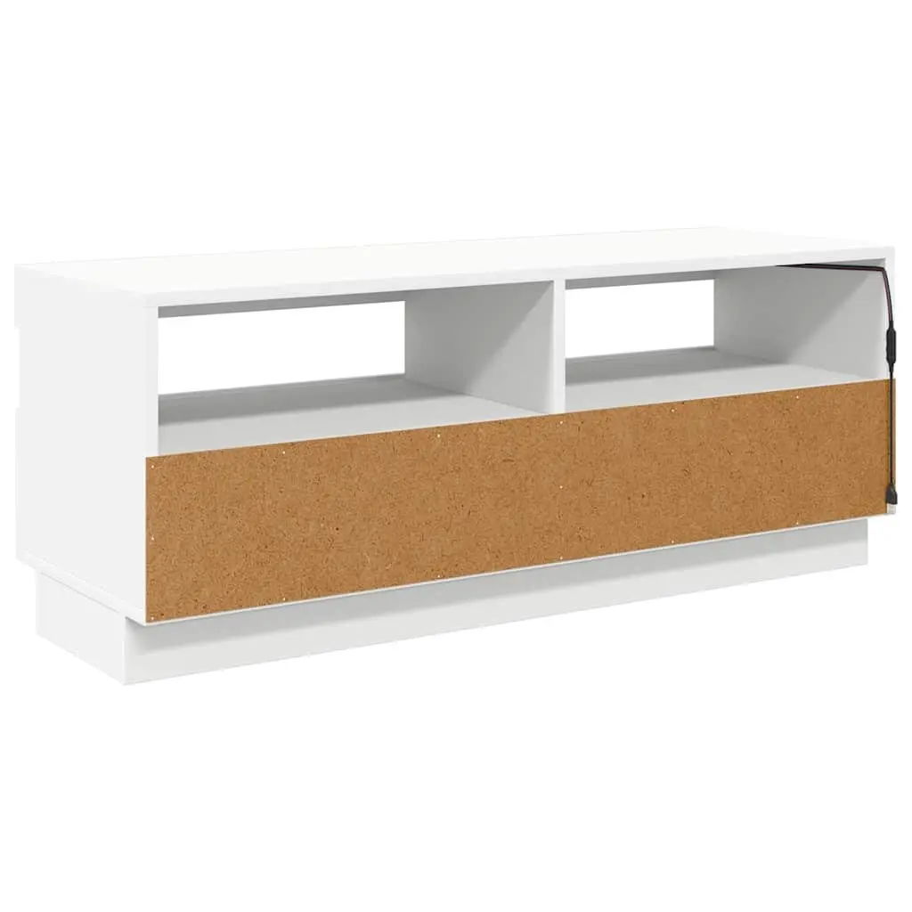 White TV Cabinet with RGB LED Lighting