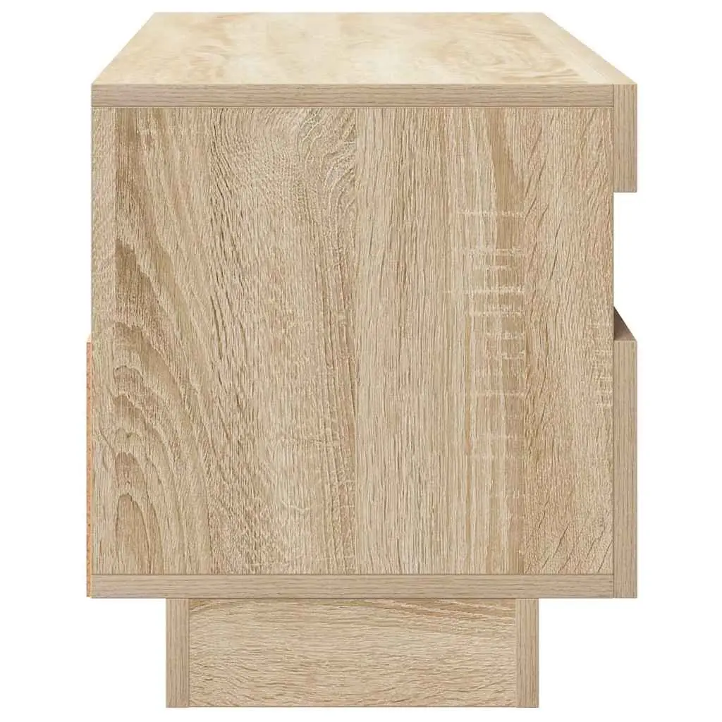 Brown TV Cabinet with RGB LED Lights for Living Room