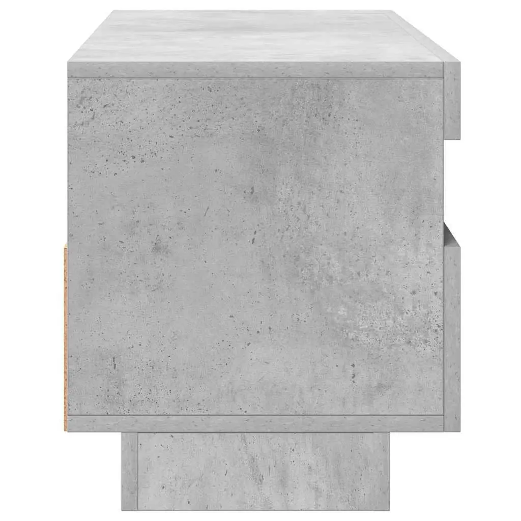 Grey TV Cabinet with RGB LED Lights for Media Storage
