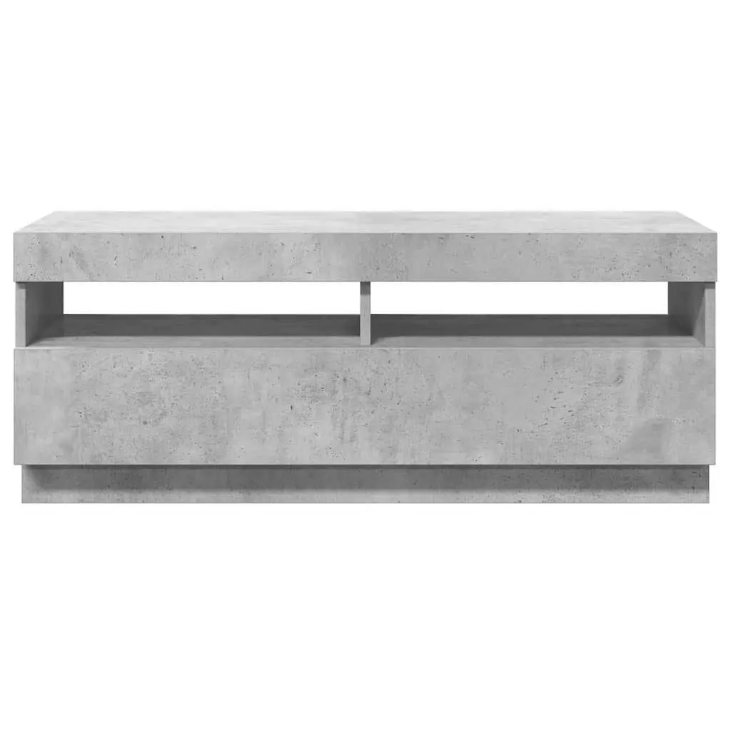 Grey TV Cabinet with RGB LED Lights for Media Storage