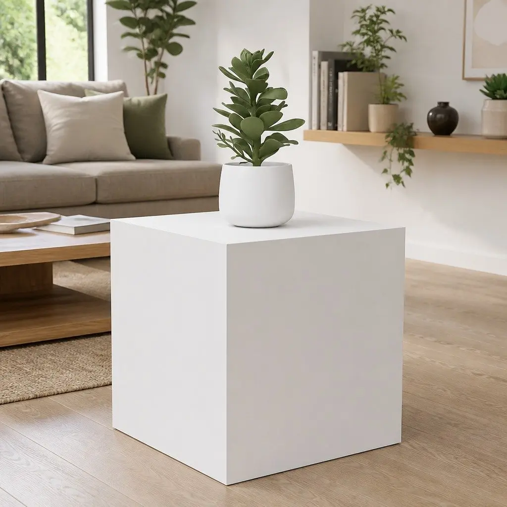 Wall Mounted TV Cabinet Set White Storage Unit 2 Pieces