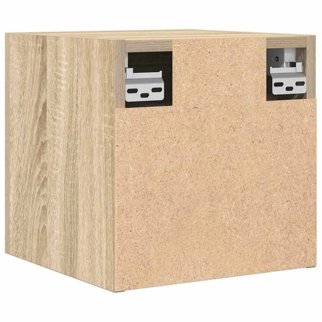 Wall Mounted TV Cabinet Storage Unit Set Sonoma Oak 30.5 x 30 x 30 cm 4 Pieces