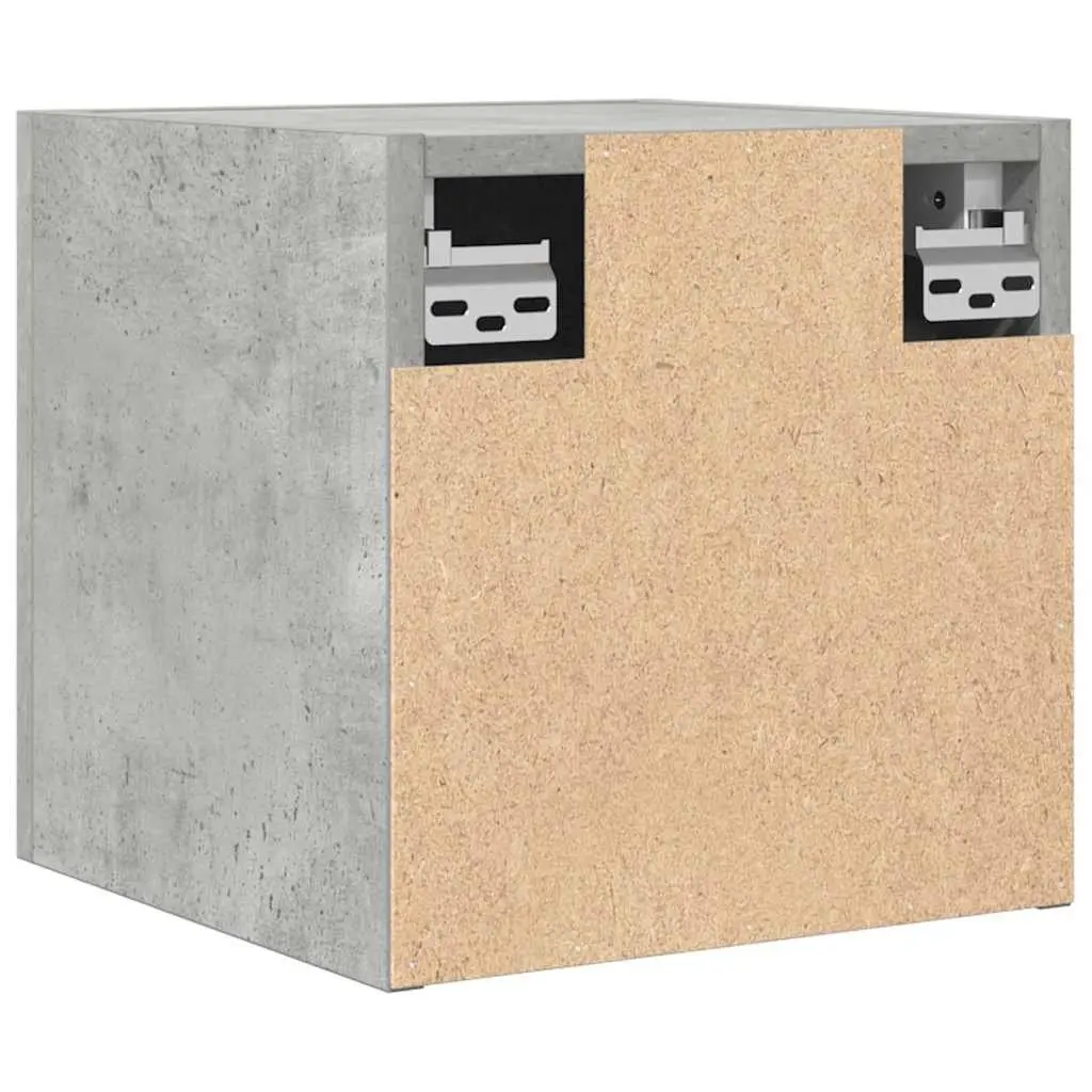 Wall Mounted TV Cabinet Set 4 Pieces Grey Storage Compartment Shelving Unit