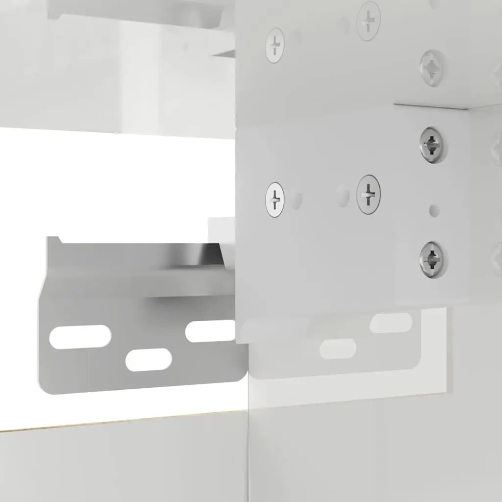 Wall Mounted TV Cabinet High Gloss White Storage Unit 30.5 x 30 x 30 cm
