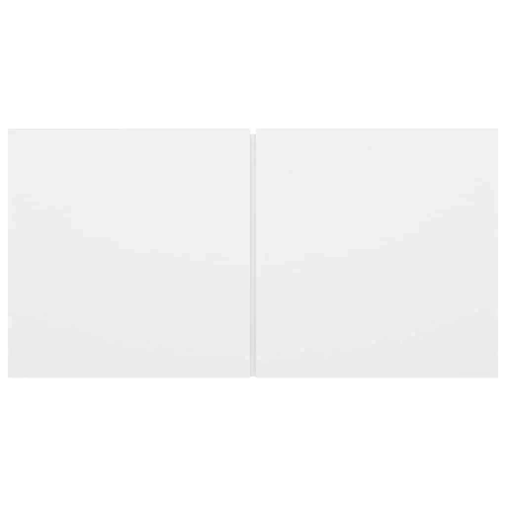 Wall Mounted TV Cabinet Unit White Modern Storage Shelving Compartments