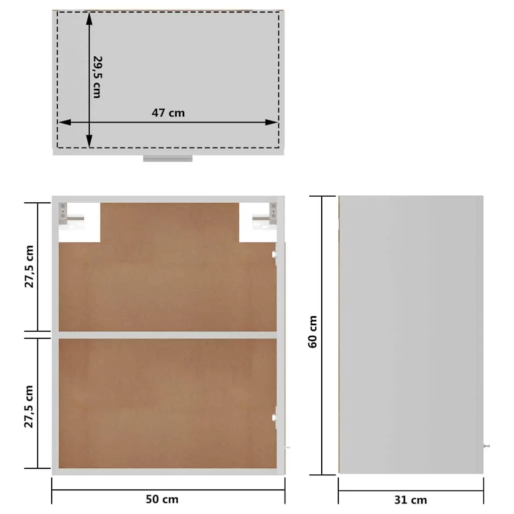 White Hanging Kitchen Cabinets Set of 2