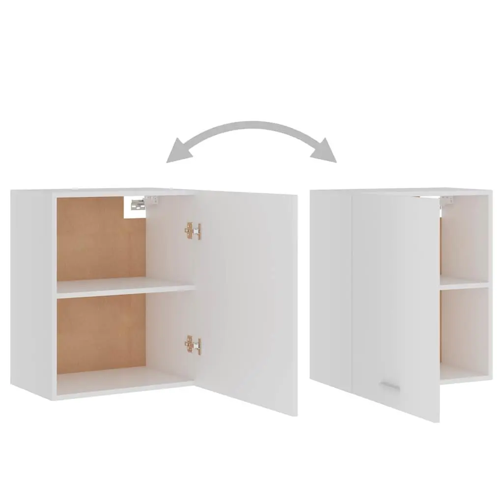 White Hanging Kitchen Cabinets Set of 2
