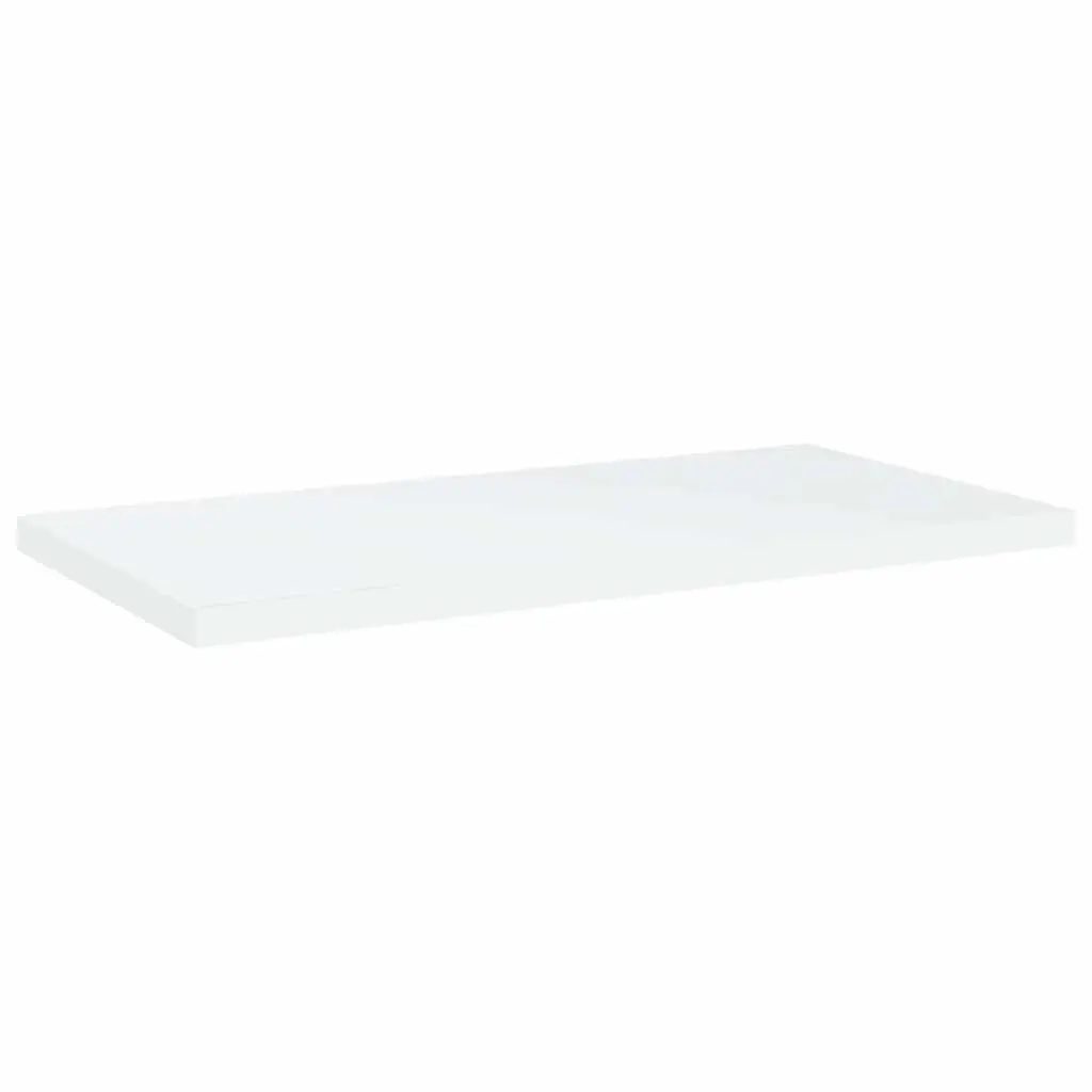 Bookshelf Boards White 8 Pieces Engineered Wood Floating Wall Mounted Storage Shelves