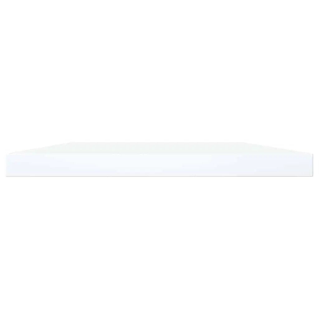 Bookshelf Boards White 8 Pieces Engineered Wood Floating Wall Mounted Storage Shelves