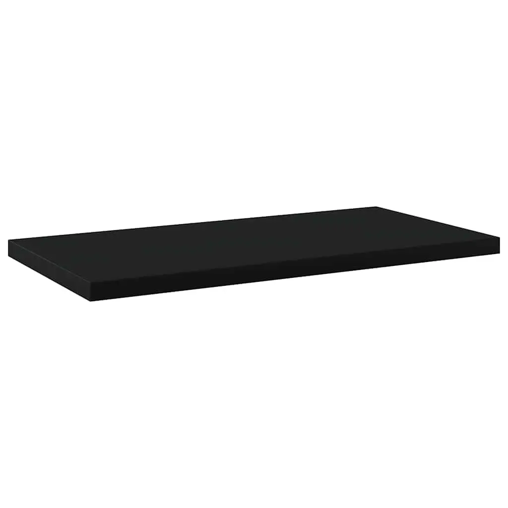 Floating Shelf Boards Black 40 x 20 x 1.5 cm Engineered Wood 4 Piece