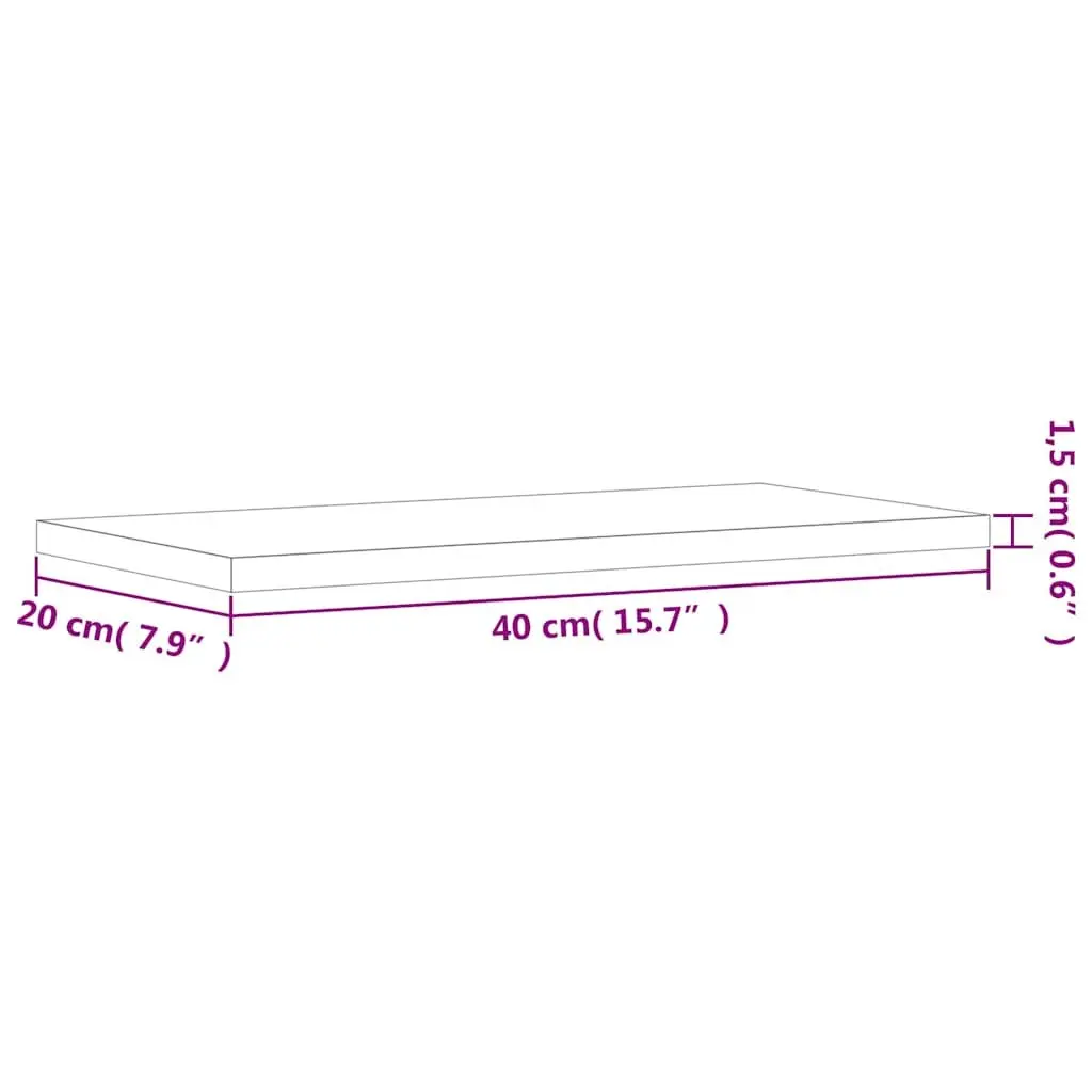 Bookshelf Boards White High Gloss 40x20x1.5 cm Engineered Wood 4 Piece